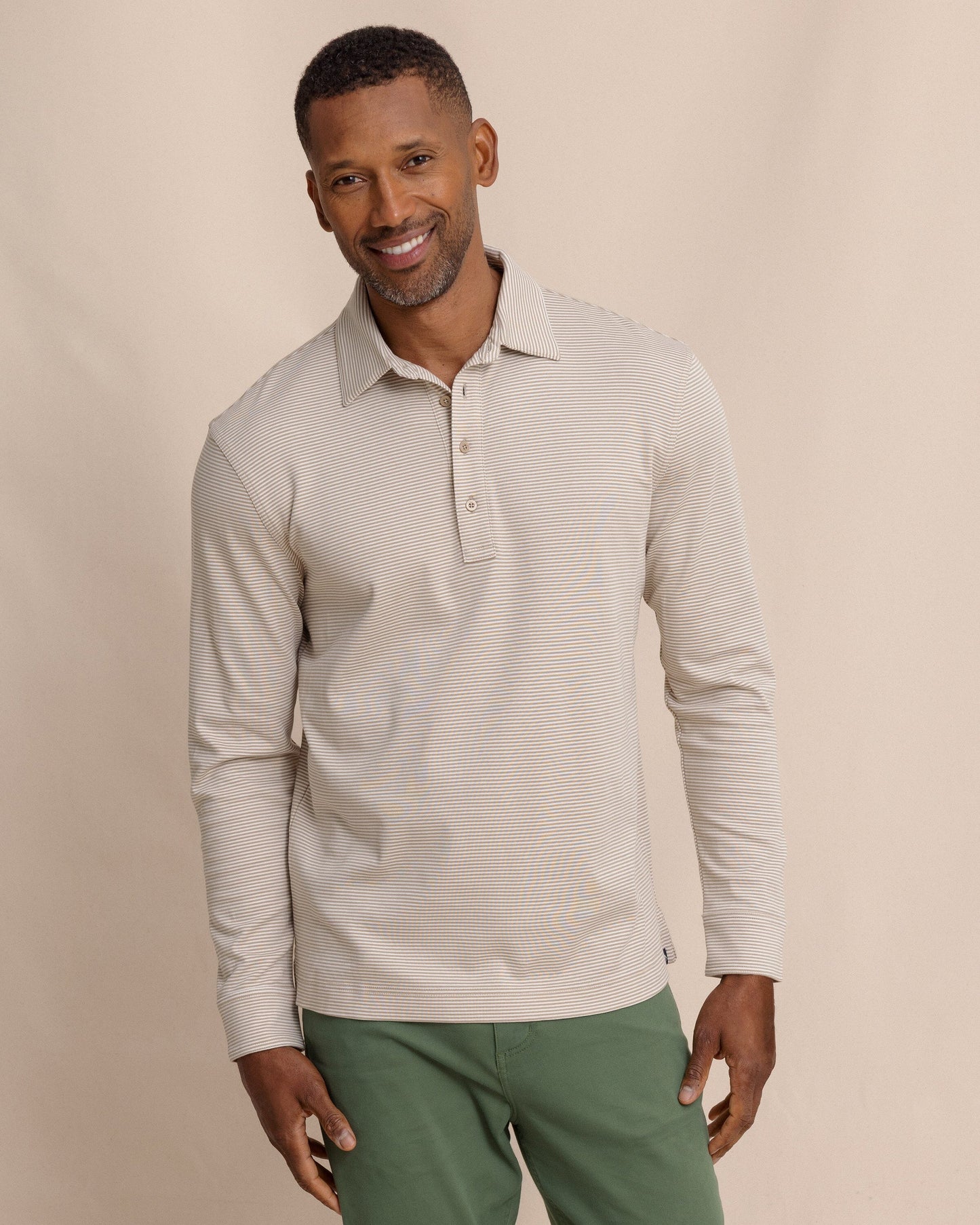 Sandy Cay Long Sleeve Knit Polo