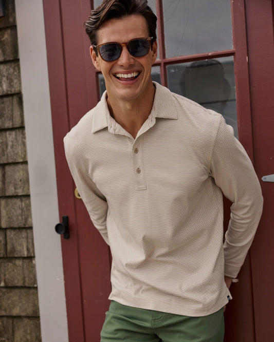 Sandy Cay Long Sleeve Knit Polo