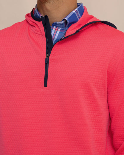 Scuttle Performance Quarter Zip Hoodie - Heather Snapper