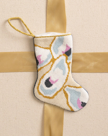 Southern Oyster Needlepoint Bauble Stocking