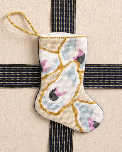 Southern Oyster Needlepoint Bauble Stocking