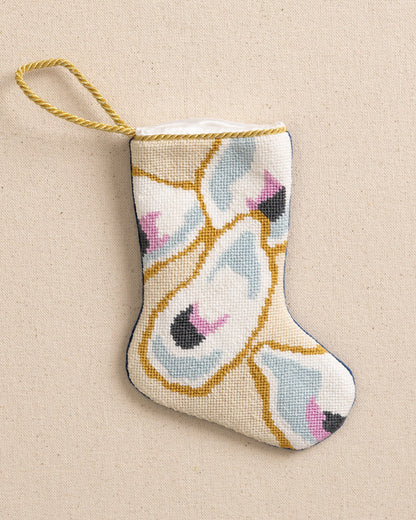 Southern Oyster Needlepoint Bauble Stocking