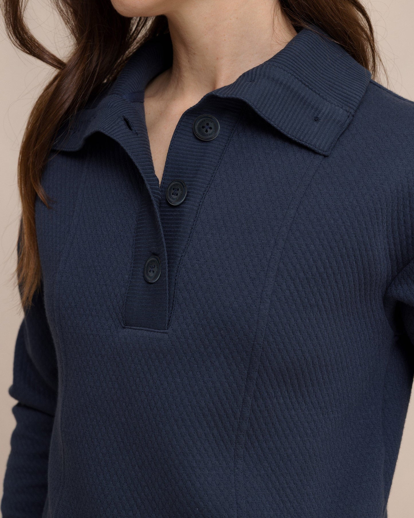 Tonya Button Mock Pullover