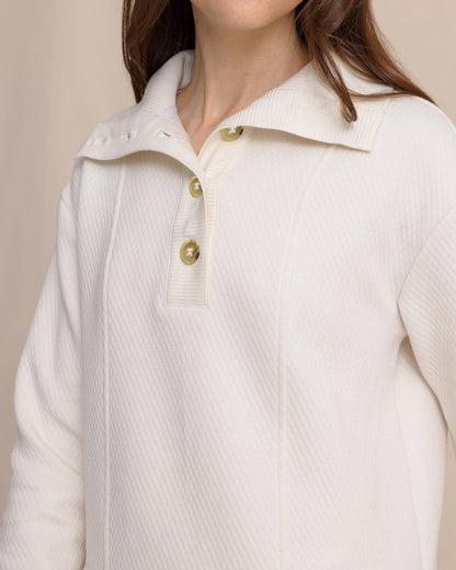 Tonya Button Mock Pullover