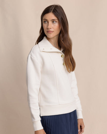Tonya Button Mock Pullover