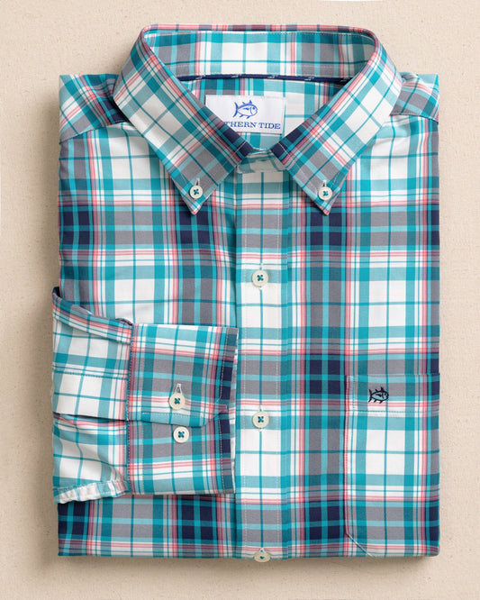 Willowbrook Plaid Intercoastal Sport Shirt - Spruce Shade