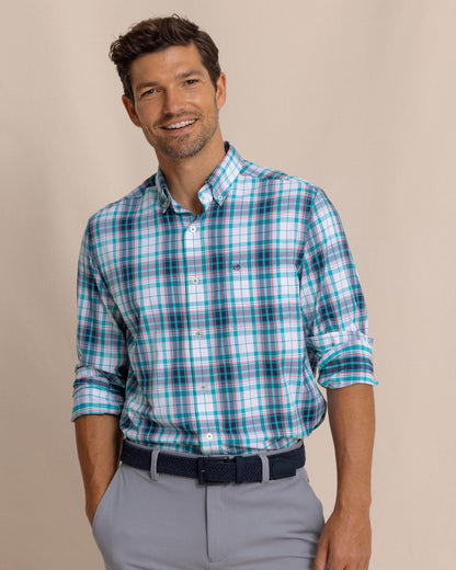 Willowbrook Plaid Intercoastal Sport Shirt - Spruce Shade