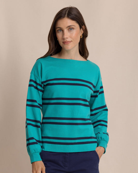 Zayla Stripe Top - Spruce Shade